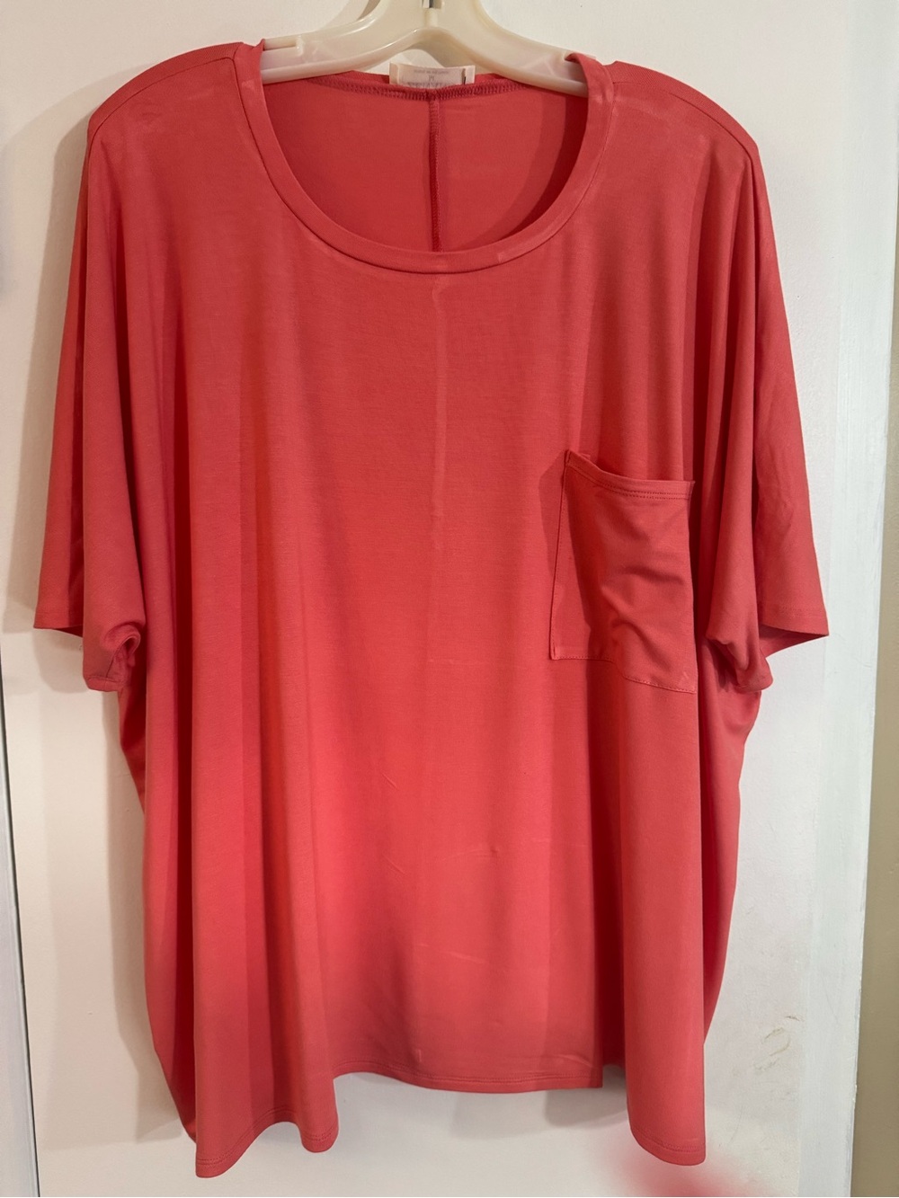 Zenana Outfitters Coral Pocket Short Sleeve Tee